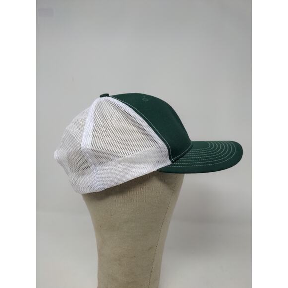 Richardson Style 112 Mesh Back Snapback Trucker Hat Green & White - Picture 4 of 10
